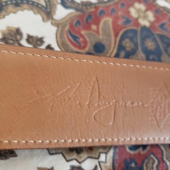 Martin Dingman Leather Belt Calfskin Tan Brown Size 36 #20126 - Picture 7 of 15